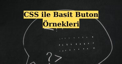 CSS ile Basit Buton Örnekleri