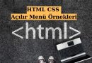 HTML CSS Açılır Menü Örnekleri