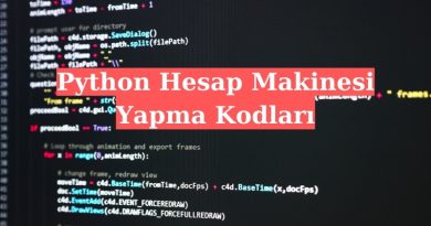 Python Hesap Makinesi Yapma Kodları